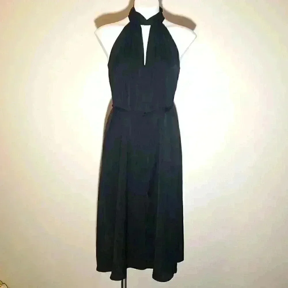 Banana Republic Twist-Neck Satin Dress - Picture 2 of 12